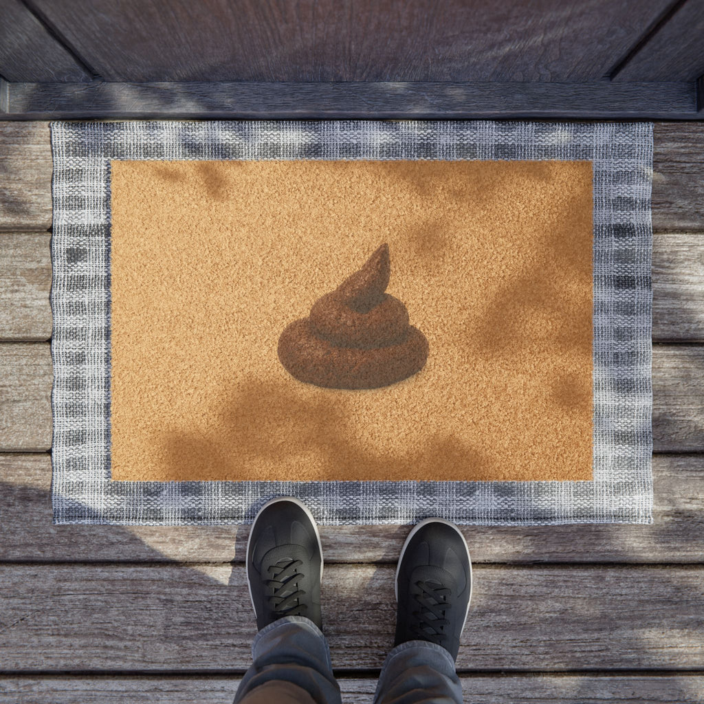 Funny Poop Emoji Doormat — Humorous Welcome Mat for Home & Apartments