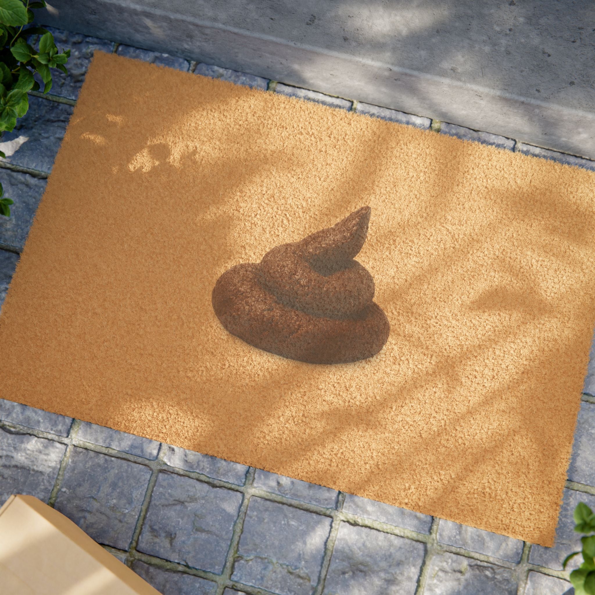 Funny Poop Emoji Doormat — Humorous Welcome Mat for Home & Apartments