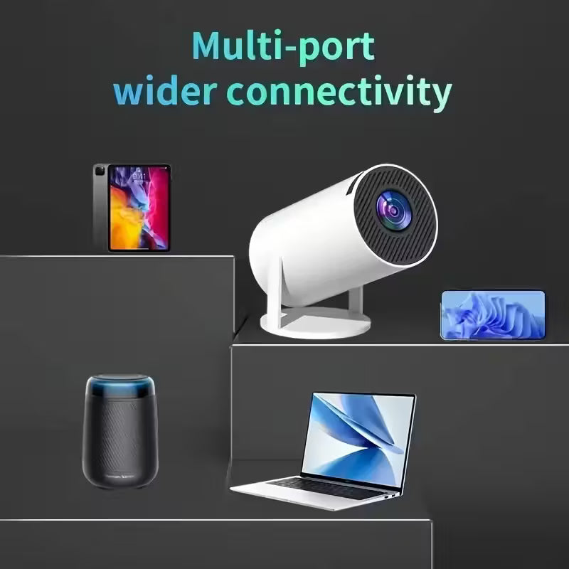 Mini Projector – WiFi & Bluetooth | Native 720P | 4K Decoding | Auto Keystone | 180° Rotation | Android 11